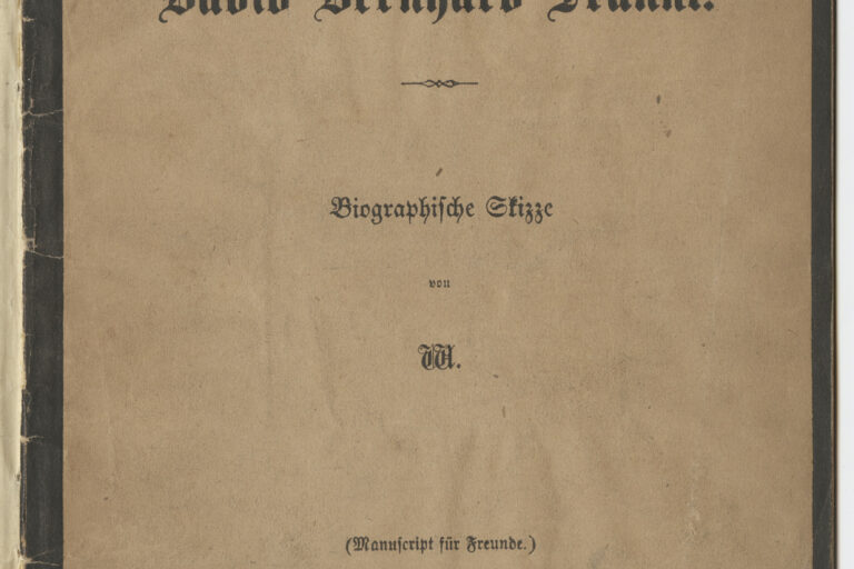 David Bernhard Frankl : bibliographische Skizze