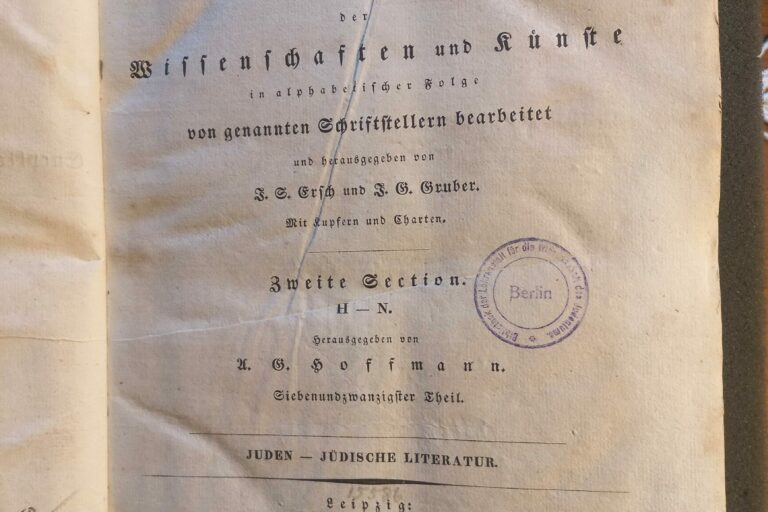 Allgemeine Encyklopädie der Wissenschaften und Künste : in alphabetischer Folge. Sec. 2., H-N. Teil 27., Juden-Jüdische Literatur