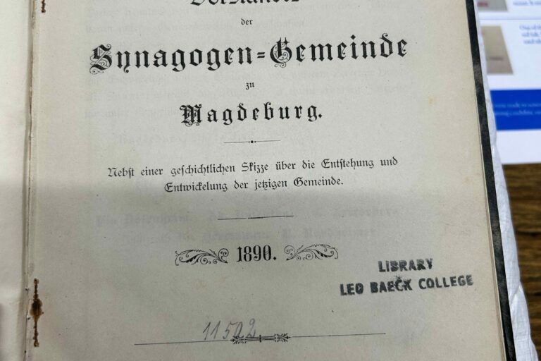 Verwaltungsbericht des Vorstandes der Synagogengemeinde zu Magdeburg