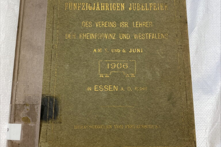 Festschrift zu Ehren der fünfzigjährigen Jubelfeier des Vereins isr. Lehrer der Rheinprovinz und Westfalens